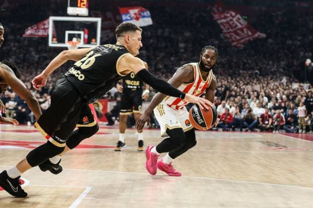 Basketball, EuroLeague, Roter Stern Belgrad - AS Monaco Crvena zvezda v Monaco - Euroleague BELGRADE, SERBIA - NOVEMBER 13: Nemanja Nedovic (26) of Monaco in action during the Euroleague Week 11 basketball match between Crvena zvezda and Monaco at the Belgrade Arena in Belgrade, Serbia on November 13, 2025. Filip Stevanovic Anadolu Belgrade Serbia. Editorial use only. Please get in touch for any other usage.  Copyright: x2025xAnadoluxFilipxStevanovicx