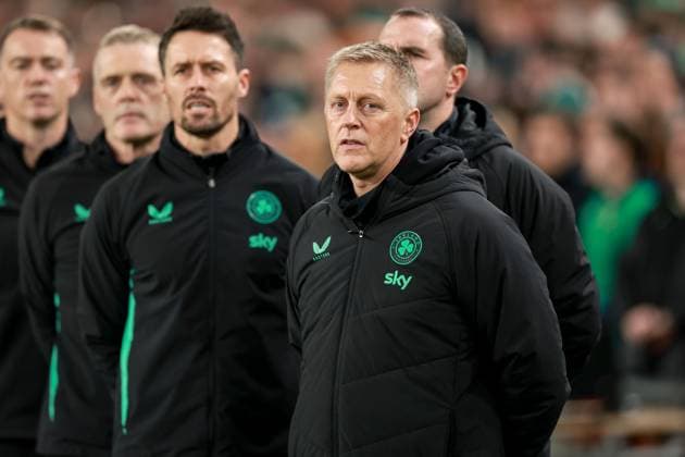 2026 FIFA World Cup, WM, Weltmeisterschaft, Fussball Qualifier Group F, Aviva Stadium, Dublin 13 11 2025 Republic of Ireland vs Portugal Ireland s Manager Heimir Hallgrimsson watches on Heimir Hallgrimsson watches on 13 11 2025  Copyright: x INPHO MorganxTreacyx 0U6A0422