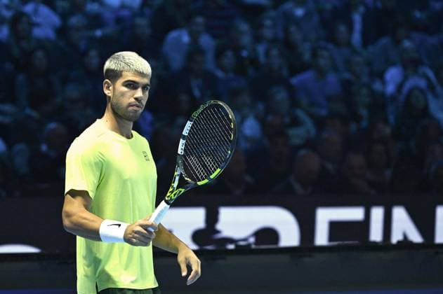 Foto IPP Massimo Rana Torino 13-11-2025 Tennis ATP, Tennis Herren Finals 2025 nella foto Carlos Alcaraz Italy Photo Press - World Copyright italy ITALY  Copyright: xR4924_italyphotopressx
