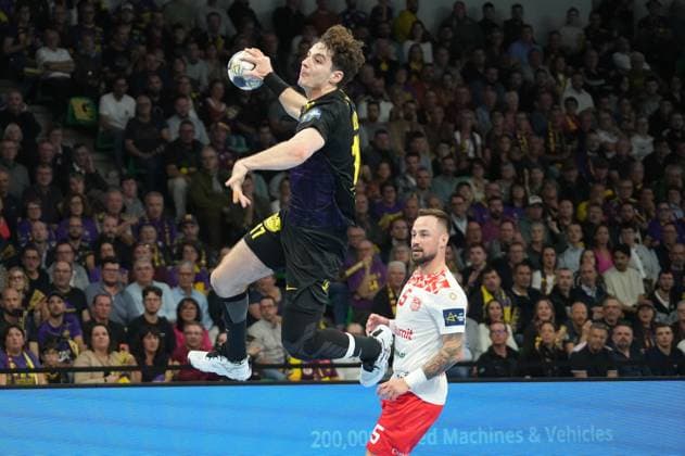 Handball, CL, HBC Nantes - Dinamo Bukarest HANDBALL - CHAMPIONS LEAGUE - NANTES v BUCURESTI 17 Noam LEOPOLD of HBC Nantes during the EHF Champions League, Group Phase, handball match between HBC Nantes and Dinamo Bucuresti on 13 November 2025 at H Arena in Nantes, France - Photo Laurent Lairys NantesFrance  Copyright: xLaurentxLairysx