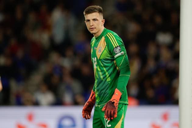 PARIS, FRANCE 13 NOVEMBER 2025 Anatoliy Trubin Ukraine during the football match between European Qualifiers for the 2026 FIFA World Cup, WM, Weltmeisterschaft, Fussball, France and Ukraine at Parc des Princes Copyright: AntonioxBorga