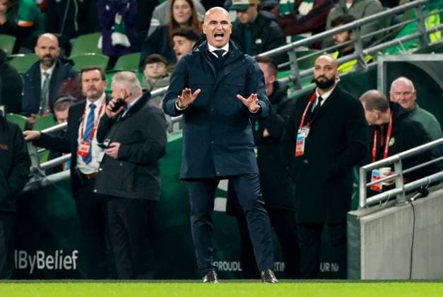 2026 FIFA World Cup, WM, Weltmeisterschaft, Fussball Qualifier Group F, Aviva Stadium, Dublin 13 11 2025 Republic of Ireland vs Portugal Portugal s Manager Roberto Martinez reacts Roberto Martinez reacts 13 11 2025  Copyright: x INPHO MorganxTreacyx 0U6A1130