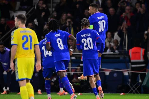 FOOTBALL : France vs Ukraine - Qualifications Europeennes - 13 11 2025 Kylian Mbappe ( 10 - France ) celebrates after scoring during the UEFA European Qualifiers match between France and Ukraine at Parc des Princes on November 13, 2025 in Paris, France. ( Photo by Federico Pestellini PsnewZ ) - ParisFrance  Copyright: xFedericoxPestellinix