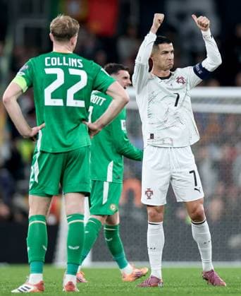 2026 FIFA World Cup, WM, Weltmeisterschaft, Fussball Qualifier Group F, Aviva Stadium, Dublin 13 11 2025 Republic of Ireland vs Portugal Portugal s Cristiano Ronaldo leaves the field after receiving a red card Cristiano Ronaldo leaves the field after receiving a red card 13 11 2025  Copyright: x INPHO NickxElliottx IMG_0071