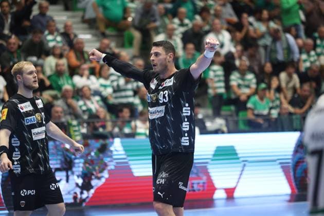 Mijajlo Marsenic ( Fuchse Berlin ) after the match between Sporting CP and Fuchse Berlin, valid for Machineseeker EHF Champions League 2025 2026 at Pavilhao Joao Rocha on 13 November 2025. Lisbon Pavilhao Joao Rocha Lisbon Portugal Copyright: xIMAGOx xPRIMExSPORTSxIMAGESx xFILIPExOLIVEIRAx