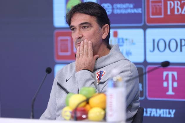 Croatia press and training session: FIFA World Cup, WM, Weltmeisterschaft, Fussball 2026 Qualifiers Head Coach of Croatia Zlatko Dalic speaks with a media on a press conference, PK, Pressekonferenz ahead of the training session at HNK Rijeka Stadium in Rijeka, Croatia, on November 13, 2025. ahead of the European Qualifiers for the 2026 FIFA World Cup Matchday 9 match between Croatia and Faroe Islands.  NelxPavletic PIXSELL