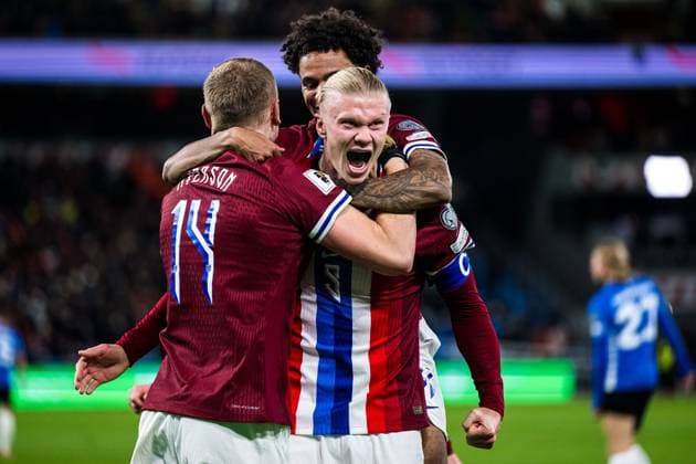 251113 Erling Braut Haaland of Norway celebrates after scoring the 3-0 goal the FIFA World Cup, WM, Weltmeisterschaft, Fussball Qualifier football match between Norway and Estonia on November 13, 2025 in Oslo. Photo: Marius Simensen BILDBYRAN COP 238 VG0831 bbeng estland estonia european qualifiers 2026 fifa world cup qualifiers football fotball fotboll jubel norge norway soccer uefa world cup qualifiers vm kval vm kvalik vm-kvalifisering *** 251113 Erling Braut Haaland of Norway celebrates after scoring the 3 0 goal the FIFA World Cup Qualifier football match between Norway and Estonia on November 13, 2025 in Oslo Photo Marius Simensen BILDBYRAN COP 238 VG0831 bbeng estland estonia european qualifiers 2026 fifa world cup qualifiers football fotball jubel norge norway soccer uefa world cup qualifiers vm kval vm kvalik vm kvalifisering  Copyright: MARIUSxSIMENSEN BB251113ZI008