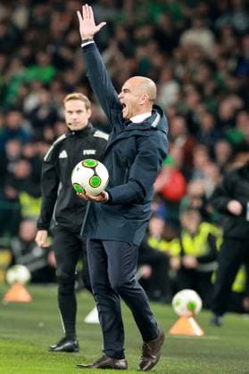 2026 FIFA World Cup, WM, Weltmeisterschaft, Fussball Qualifier Group F, Aviva Stadium, Dublin 13 11 2025 Republic of Ireland vs Portugal Portugal s Manager Roberto Martinez reacts Roberto Martinez reacts 13 11 2025  Copyright: x INPHO MorganxTreacyx 0U6A2258