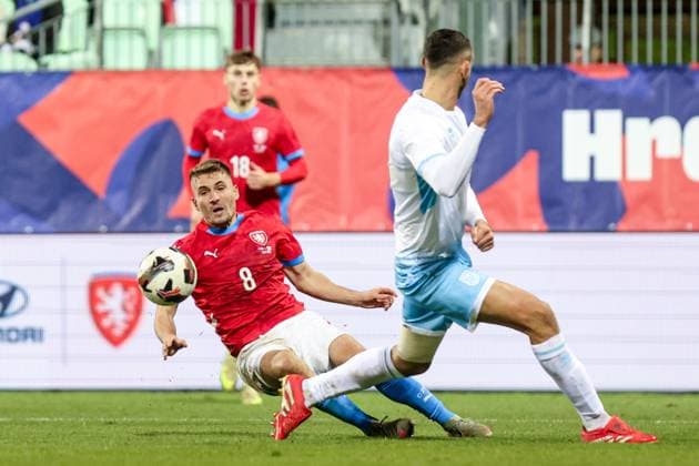 13.11.2025, Karvina Mecz towarzyski sezon 2025 26 Czechy - San Marino - International Friendly, Länderspiel, Nationalmannschaft football match Czech Republic - San Marino Nz. Michal Sadilek Fot. Michal Chwieduk Arena Akcji NEWSPIX.PL --- newspix.pl 