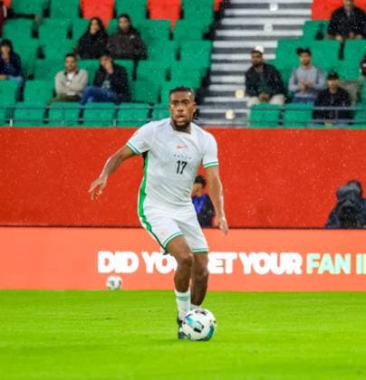 World Cup qualifying playoffs Nigeria vs Gabon Alex Iwobi during Nigeria vs Gbaon Copyright: xSulaimanxPoojaxAdebayox