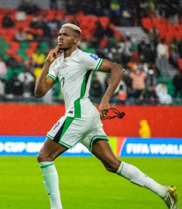World Cup qualifying playoffs Nigeria vs Gabon Victor Osimhen during Nigeria vs Gabon Copyright: xSulaimanxPoojaxAdebayox