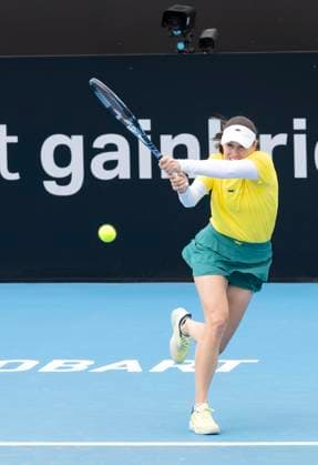 TENNIS BILLIE JEAN CUP AUSTRALIA PORTUGAL, Kimberly Birrell (AUS) during the Billie Jean Cup qualifier match between Australia and Portugal Matilde Jorge (POR)at Domain Tennis Centre in Hobart, Friday, November 14, 2025. ( NO ARCHIVING, EDITORIAL USE ONLY HOBART TASMANIA AUSTRALIA  Copyright: xCHRISxKIDDx 20251114147958035166