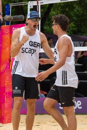 RECORD DATE NOT STATED ADELAIDE, AUSTRALIA - NOVEMBER 14: Paul Henning (Player 1, GER), Lui Wuest (Player 2 during the Beach volleyball, Beachvolleyball World Championships at Adelaide on November 14, 2025 in Adelaide, Australia. Australia Copyright: xBEAUTIFULxSPORTS PeterxWeberx