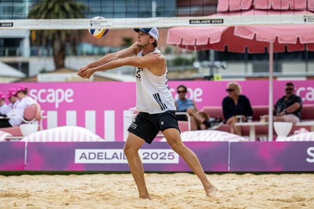 RECORD DATE NOT STATED ADELAIDE, AUSTRALIA - NOVEMBER 14: Lui Wuest (Player 2, GER) during the Beach volleyball, Beachvolleyball World Championships at Adelaide on November 14, 2025 in Adelaide, Australia. Australia Copyright: xBEAUTIFULxSPORTS PeterxWeberx