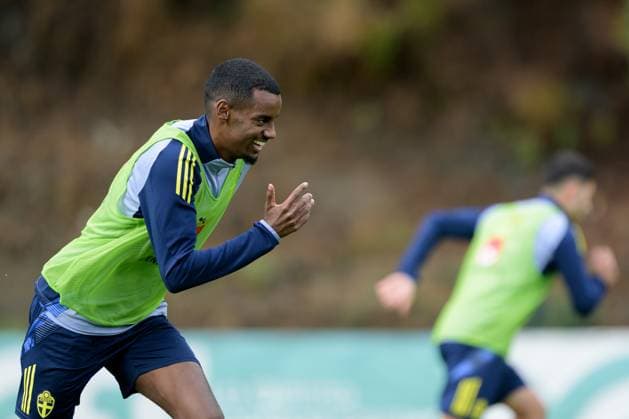 251114 Alexander Isak of the Swedish national football team during a training session on November 14, 2025 in Marbella Photo Joel Marklund BILDBYRAN code JM JM0749 bbeng fotboll football soccer fotball vm kval fifa world cup qualifier träning practice training sverige sweden sverige a  Copyright: JOELxMARKLUND BB251114JM011