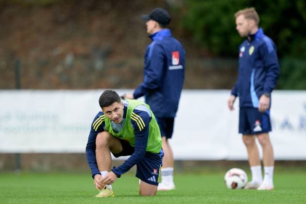 251114 Roony Bardghji of the Swedish national football team during a training session on November 14, 2025 in Marbella Photo Joel Marklund BILDBYRAN code JM JM0749 bbeng fotboll football soccer fotball vm kval fifa world cup qualifier träning practice training sverige sweden sverige a  Copyright: JOELxMARKLUND BB251114JM012