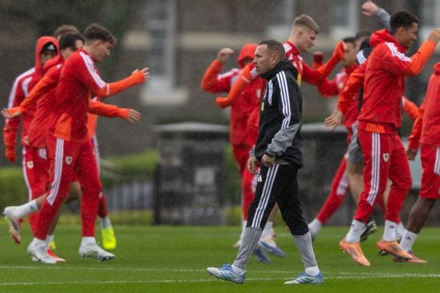 Wales Training Wales Head Coach Craig Bellamy during the Wales Training session at The Vale Resort, Hensol UK Newspapers OUT Copyright: xKaraxThomasx FIL-22498-0009