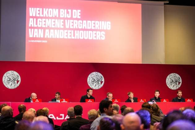 AMSTERDAM , 14-11-2025 , JohanCruyff ArenA , season 2025 2026 , Ajax AVA vergadering 2025 , picture shows overview during the Algemene vergadering van aandeelhouders ( AVA Ajax ) Ajax AVA vergadering 2025  x32016007x Copyright: