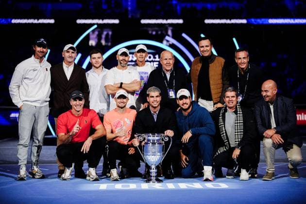 Carlos Alcaraz receive the year-end ATP, Tennis Herren No. 1 at the ATP World Tour Finals against at the Inalpi Arena in Turin, Italy - Friday, Nov. 14, 2025. -  Copyright: xMarcoxAlpozzi LaPressex