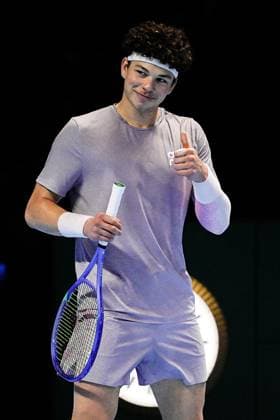 on the singles tennis match of the ATP, Tennis Herren World Tour Finals agains at the Inalpi Arena in Turin, Italy - Friday, Nov. 14, 2025. -  Copyright: xMarcoxAlpozzi LaPressex