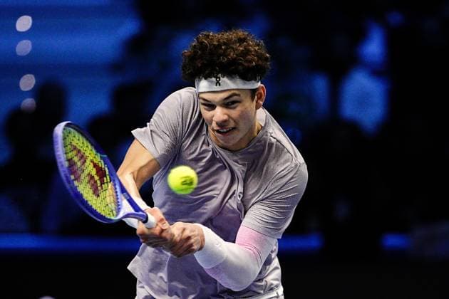 on the singles tennis match of the ATP, Tennis Herren World Tour Finals agains at the Inalpi Arena in Turin, Italy - Friday, Nov. 14, 2025. -  Copyright: xMarcoxAlpozzi LaPressex