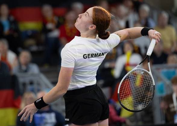 Billie Jean King Cup 2025 Play Offs, TC Ismaning, Munich, Germany, Team Germany, Ella Seidel Tennis Billie Jean King Cup 2025 ITF Billie Jean King Cup TC Ismaning Ismaning Bavaria Germany November 14, 2025 Copyright: xJuergenxHasenkopfx