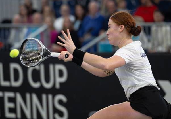 Billie Jean King Cup 2025 Play Offs, TC Ismaning, Munich, Germany, Team Germany, Ella Seidel Tennis Billie Jean King Cup 2025 ITF Billie Jean King Cup TC Ismaning Ismaning Bavaria Germany November 14, 2025 Copyright: xJuergenxHasenkopfx