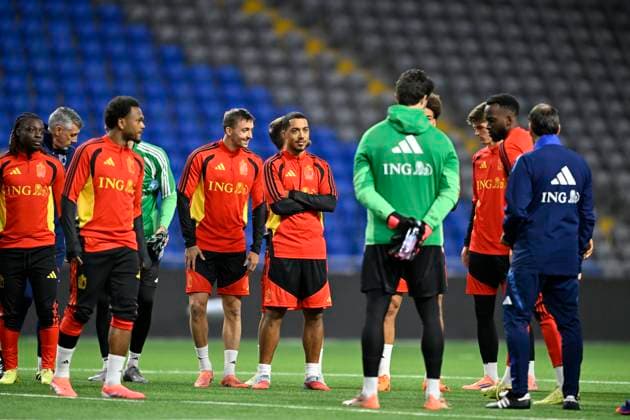 Kazakhstan v Belgium - FIFA World Cup, WM, Weltmeisterschaft, Fussball 2026 UEFA Qualifiers Media Activities 14 11 2025 ASTANA, KAZAKHSTAN - NOVEMBER 14 : Tielemans Youri midfielder of Belgium pictured during a training session ahead of the FIFA World Cup 2026 UEFA European Qualifiers group J match between Kazakhstan and Belgium on November 14, 2025 in Astana, Kazakhstan, 14 11 2025 Astana Kazakhstan  Copyright: xJanxDexMeuleneirx