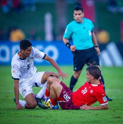 Football FIFA U17, U 17 World Cup Qatar 2025 Switzerland vs Egypt Round of 16, Match 80 Adrien Llukes Switzerland, 18 Copyright: xRedhaxHosnixSegganix