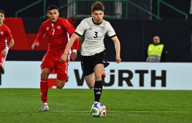 14 11 2025 Soccer international qualifier European Championship Germany GER DEU BRD Malta MLT xwoxzix Shaisen Attard 7, Malta Lukas Ullrich 3, Germany