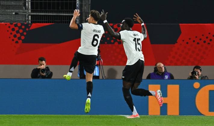 14 11 2025 Soccer international match qualification European Championship Germany GER DEU BRD Malta MLT xwoxzix goal celebration joy after goal goal shot to 1 0 by Tom Bischof 6, Germany