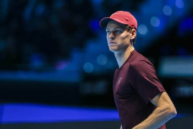 Jannik Sinner of Italy vs Ben Shelton of United States Nitto ATP FINALS 2025 Turin 14 11 2025 Jannik Sinner of Italy seen during Men s Singles Group Stage match against Ben Shelton of United States on day six of the Nitto ATP Finals 2025 at Inalpi Arena in Turin Copyright: xBEAUTIFULxSPORTS Carabellix