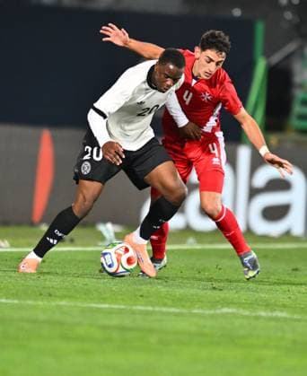14 11 2025 Soccer international qualifier European Championship Germany GER DEU BRD Malta MLT xwoxzix Ilyas Ansah 20, Germany Jake Vassallo 4, Malta