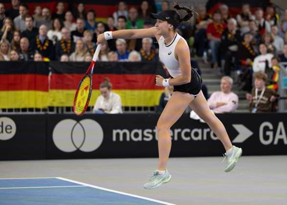 Billie Jean King Cup 2025 Play Offs, TC Ismaning, Munich, Germany, Opening Ceremony, Team Germany, Eva Lys Tennis Billie Jean King Cup 2025 ITF Billie Jean King Cup TC Ismaning Ismaning Bavaria Germany November 14, 2025 Copyright: xJuergenxHasenkopfx