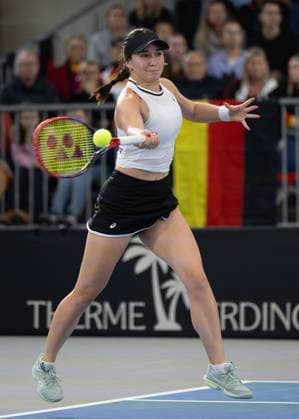 Billie Jean King Cup 2025 Play Offs, TC Ismaning, Munich, Germany, Opening Ceremony, Team Germany, Eva Lys Tennis Billie Jean King Cup 2025 ITF Billie Jean King Cup TC Ismaning Ismaning Bavaria Germany November 14, 2025 Copyright: xJuergenxHasenkopfx