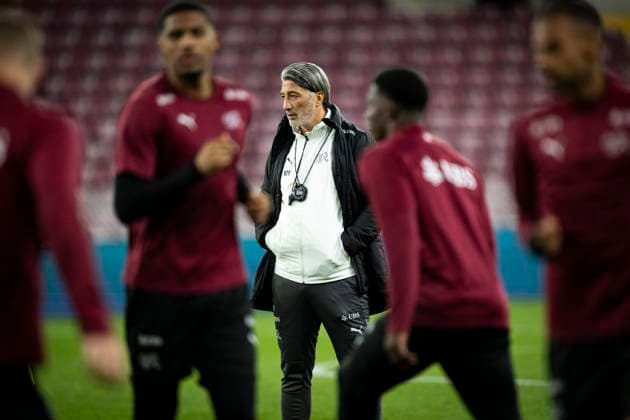 Football, World Cup qualifiers, Swiss national team training