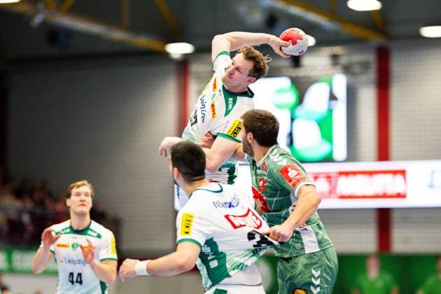 14 11 2025 Handball, 2025 2026, 1 Bundesliga, Matchday 12, GWD Minden SC DHfK Leipzig M Adam Lönn Leipzig