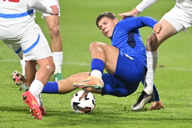 Jovan Mijatovic of Serbia in action during the friendly match Under-21 Czech Republic vs Serbia in Pardubice, Czech Republic, November 14, 2025. (CTKxPhoto JosefxVostarek) CTKPhotoP2025111407561  CTKPhotoP2025111407561