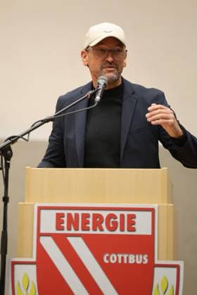 Coach Claus Dieter Wollitz Energie Cottbus Football 3 League 2025 2026 FC Energie Cottbus Annual General Meeting