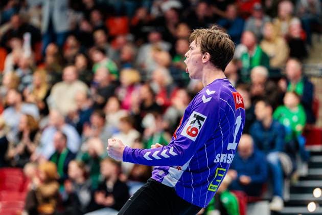 Malte Semisch GWD Minden, 01 cheers rejoices GER, GWD Minden vs SC DHfK Leipzig, Handball, 1 Bundesliga, Matchday 12, Season 2025 2026, 14 11 2025 GER, GWD Minden vs SC DHfK Leipzig, Handball, 1 Bundesliga, Matchday 12, Season 2025 2026, 14 11 2025 Luebbecke Copyright: xEibner-Pressefoto JanxRollingerx EP_JSK