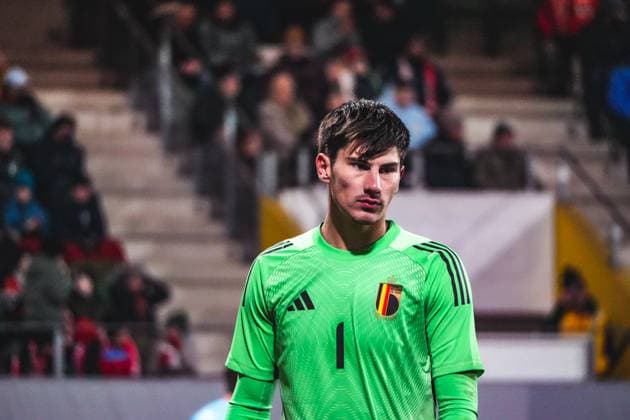 Football Austria, FIFA EURO U21 Qualification Group I UEFA 2026, Matchday 1 ÖFB Austria U21 vs Belgium U21 RBFA BWT X Oberösterreichische Arena Stadion Ried Ried, Austria Mike Penders Belgium U21, 1 Copyright: xLukasxBierederx