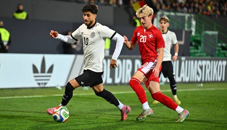 14 11 2025 Soccer international qualifier European Championship Germany GER DEU BRD Malta MLT xwoxzix Muhammed Damar 10, Germany Joshua Pitts 20, Malta