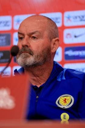 Scotland Manager Steve Clarke during a press conference, PK, Pressekonferenz Scotland Press Conference, FIFA 2026 World Cup Qualifying, Group C, Football, Georgios Karaiskakis Stadium, Athens, Greece - 14 Nov 2025Athens Georgios Karaiskakis Stadium Greece EDITORIAL USE ONLY No use with unauthorised audio, video, data, fixture lists, club league logos or live services. Online in-match use limited to 120 images, no video emulation. No use in betting, games or single club league player publications. Copyright: xGeorgexTewkesbury Shutterstockx 15792818f