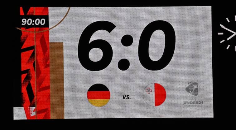 14 11 2025 Soccer international match qualification European Championship Germany GER DEU BRD Malta MLT xwoxzix final result on scoreboard
