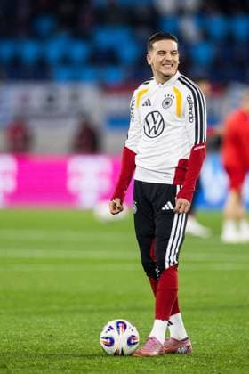 FIFA World Cup UEFA Qualifiers Luxembourg Germany 14 11 2025 Said El Mala Germany, 14 laughing on the ball in the warm-up FIFA World Cup UEFA Qualifiers Luxembourg Germany Luxembourg, Stade de Luxembourg, 14 11 2025 Copyright: xBEAUTIFULxSPORTS Wunderlx