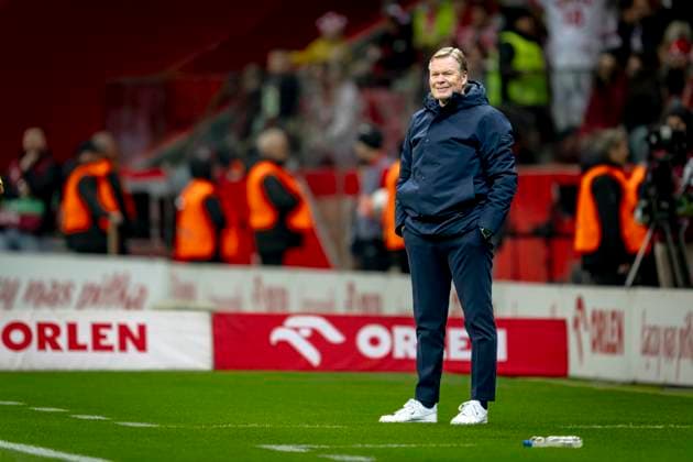Netherlands trainer Ronald Koeman during the match FOOTBALL EUROPEAN QUALIFIERS POLAND NETHERLANDS at the PGE Narodowy National Stadium for the FIFA World Cup 2026 UEFA Qualifiers Group G Matchday 9 season 2025 2026 in WARSAW, Poland on 14 november 2025, photo by Stefan Koops EYE4images DeFodi Images