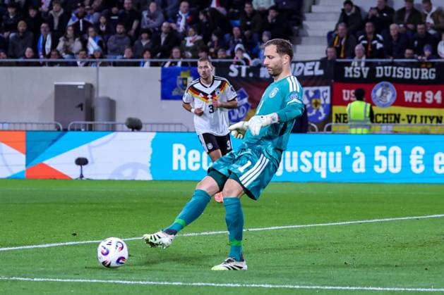 Oliver Baumann 1 Germany in action, with Waldemar Anton Germany , Luxembourg vs Germany, Football, Men, World Cup Qualification, Group match, Group stage, Group A, Stade de Luxembourg, UEFA,14 11 2025 Luxembourg City Luxembourg Copyright: xkolbert-press MartinxAgüerax