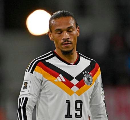 14 11 2025, Football World Cup Qualification Europe 2025 26, Matchday 9, Luxembourg Germany, at Stade de Luxembourg Croix de Gasperich, Luxembourg , Leroy Sane Germany pensive
