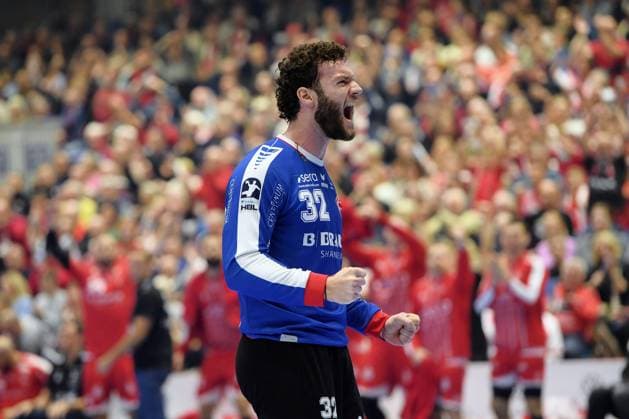 Kristof Palasics goalkeeper MT Melsungen 32 , GER, MT Melsungen TSV Hannover Burgdorf, Handball, 1 Bundesliga, Matchday 12, Season 2025 2026, 14 11 2025, GER, MT Melsungen TSV Hannover Burgdorf, Handball, 1 Bundesliga, Matchday 12, Season 2025 2026, 14 11 2025 Kassel Copyright: xEibner-Pressefotox xRolandxSippex EP_RSL