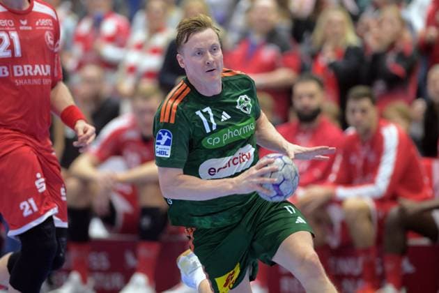 August Baskar Pedersen TSV Hannover Burgdorf 17 , GER, MT Melsungen TSV Hannover Burgdorf, Handball, 1 Bundesliga, 12 Matchday, Season 2025 2026, 14 11 2025, GER, MT Melsungen TSV Hannover Burgdorf, Handball, 1 Bundesliga, 12 Matchday, Season 2025 2026, 14 11 2025 Kassel Copyright: xEibner-Pressefotox xRolandxSippex EP_RSL